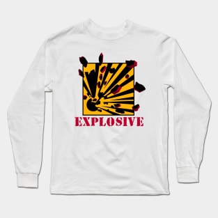 Explosive Warning Sign Explosion Long Sleeve T-Shirt